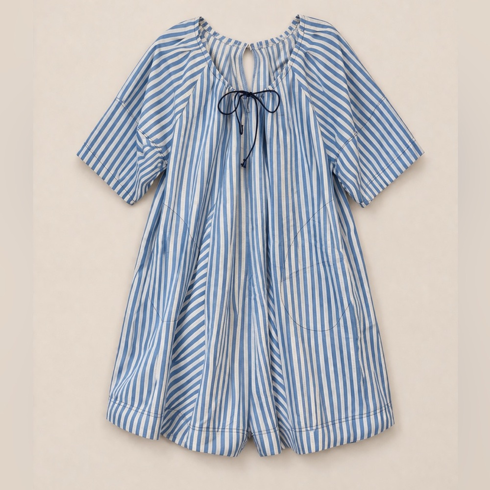 Free People–Style Blue & White Striped Romper